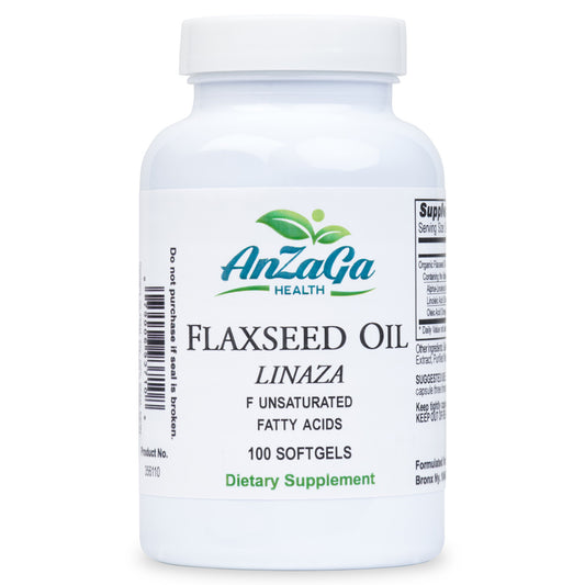Anzaga Flax Seed Oil Organic Softgels - Aceite de Linaza Organico